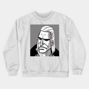 Cartoony Geralt of Rivia Crewneck Sweatshirt